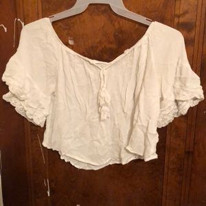 White Dressy Cropped top